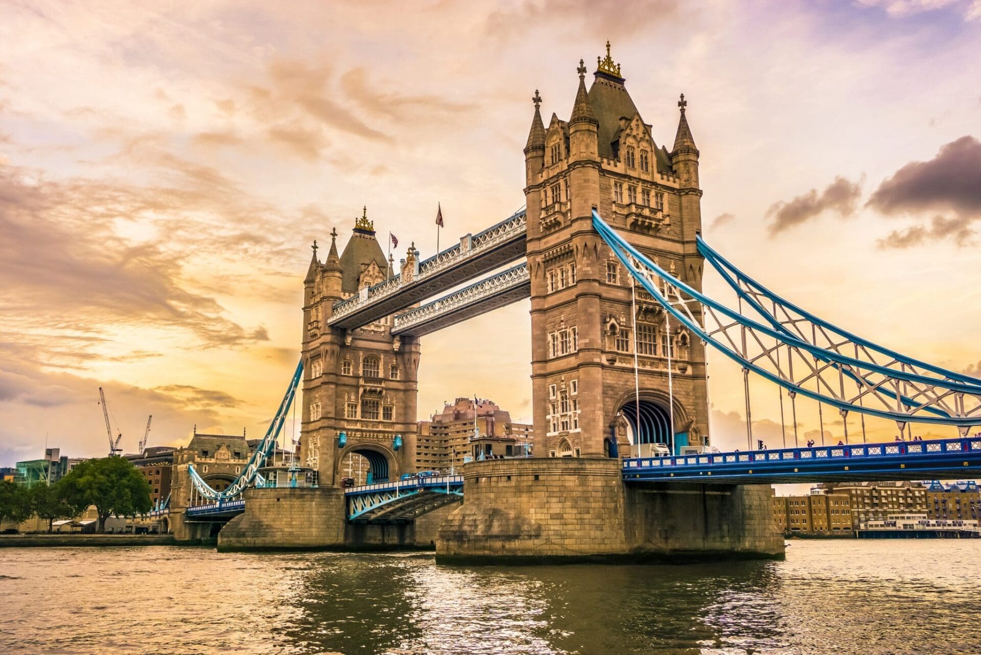 Tower Bridge in London, the UK. Tower Bridge Sunset dusk. London beautiful wallpaper. Photo stock