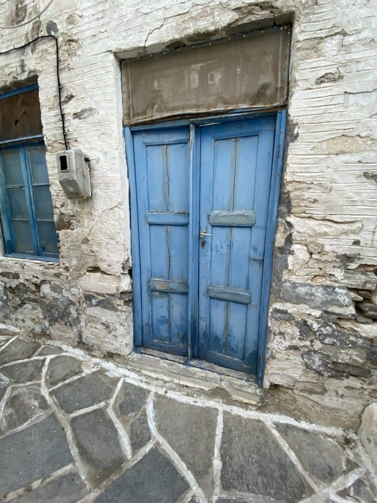 Gorgeous blue door in Paros