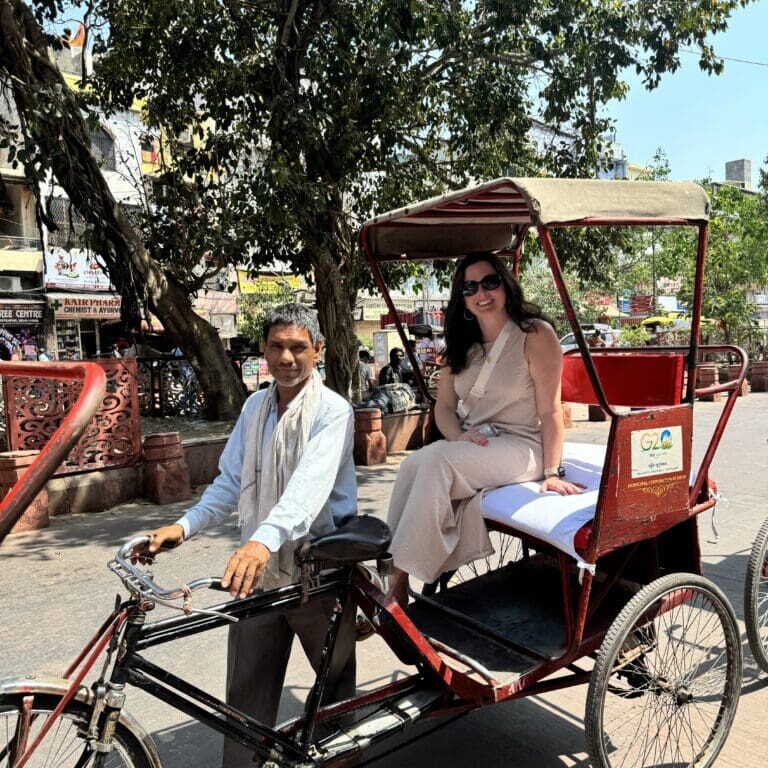 Taking a rickshaw ride through Old Delhi is an immersive experience that transports you back in time to the heart of India's rich history and vibrant culture. Expect all five senses engaged. 