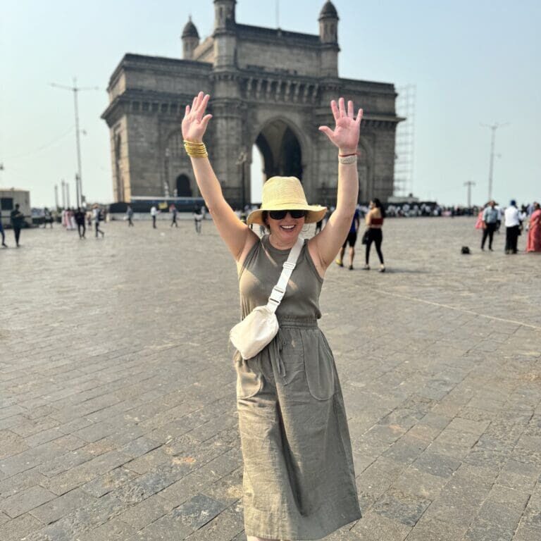 The Gateway of India is one of Mumbai's most famous landmarks. The monument was erected to commemorate the landing of King George V and Queen Mary at Apollo Bunder on their visit to India in 1911. The structure is a fine example of Indo-Saracenic architecture, and it overlooks the Arabian Sea, making it a popular tourist attraction in the city.