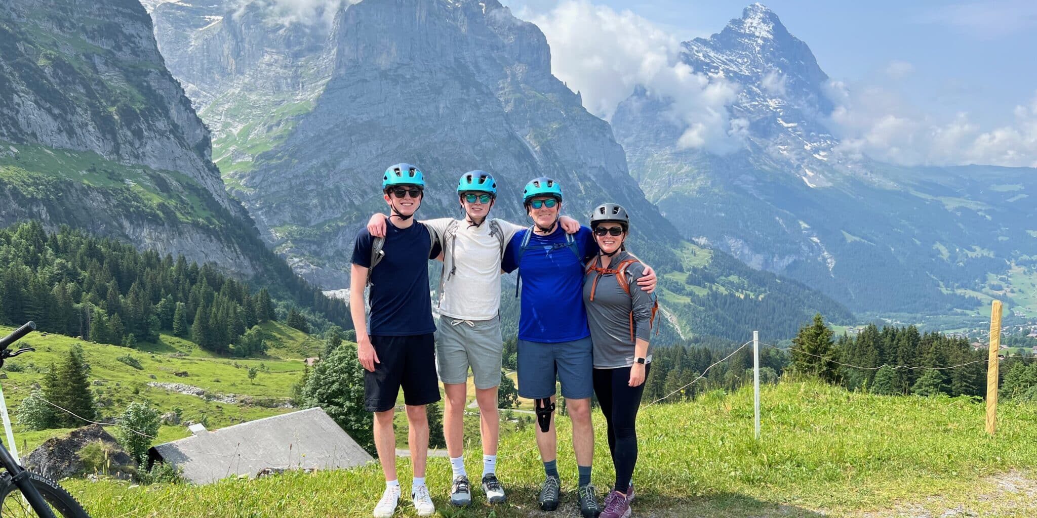 We rented e-bikes in Grindelwald and had the most spectacular ride up up up to First. One of our favorite experiences together. 